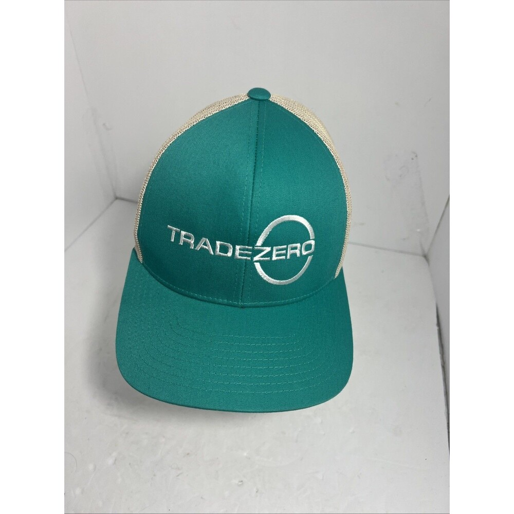 Tradezero Snapback Hat Adult Mens Dad Trucker Cap Green & Beige